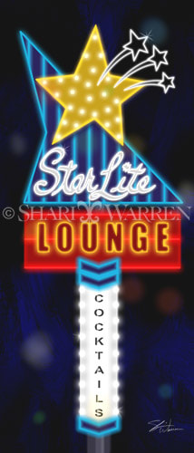 Nightclub bar sign art - starlight lounge